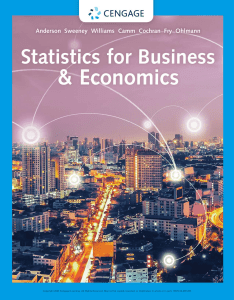 David R. Anderson, Dennis J. Sweeney, Thomas A. Williams - Statistics for Business & Economics-Cengage (2019)