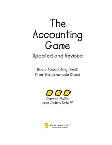 The Accounting Game Basic Accounting Fresh from the Lemonade Stand
