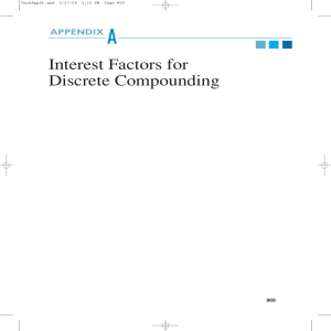 Appendix A - Interest Factors for Discrete Compunding 