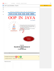 studylib-net-doc-7008864-oop-in-java--2nd-edition----touch-n-fbclid-IwAR16VHSQe9Yevcgmg4D0MULYOmqAwYh2dtHfSqJLwrQwQVEMMI7oWXL-MpQ