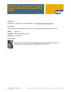 Step by Step Procedure to Create Logical File Name and Logical File Path