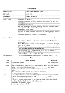 lesson plan reading