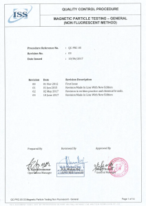 Magnetic particle Inspection Procedure 