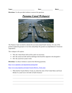 Panama Canal Webquest