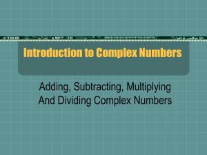 IntrotoComplexNumbers