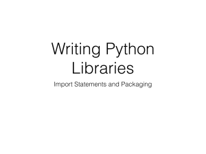 writing python libraries