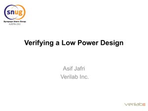 Verifying a low power design slides