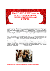 Romeo and Juliet Grammar Analysis
