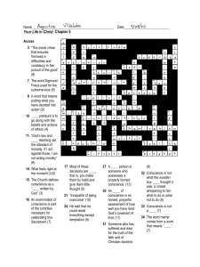 Morality and Ethics Religion Chapter 5 Crossword Puzzle