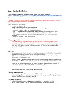 Laws Hearing Guidelines (transcription) 