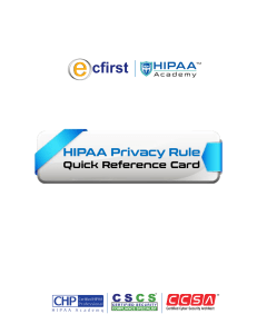 HIPAA Privacy Rule QRC 22A-1