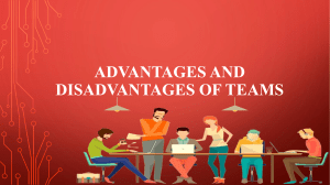 Advantages and disadvantages of teams