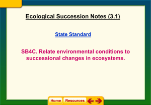 Ecological Succession Notes PPT