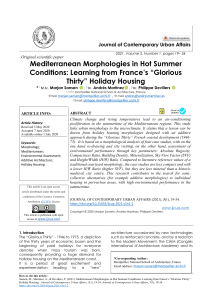 Mediterranean Morphologies in Hot Summer  Conditions: Learning from France’s “Glorious  Thirty” Holiday Housing