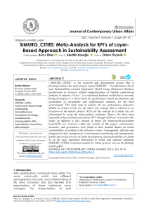 SIMURG_CITIES: Meta-Analysis for KPI's of Layer Based Approach in Sustainability Assessment