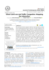 Urban Land-use and Traffic Congestion: Mapping  the Interaction