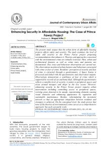 Enhancing Security in Affordable Housing: The Case of Prince  Fawaz Project