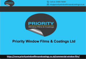 Commercial Window Film Services Hampshire
