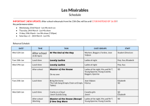 Les Misérables Schedule