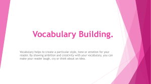 Vocabulary Building