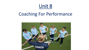 Unit 8 Coaching for Performance
