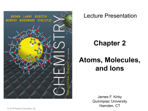 Chapter 2 Atoms Molecules Ions