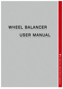 Weaver Equipment W-937 Wheel Balancer Operation Manual