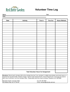 Volunteer Time Log