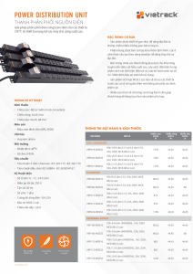 Power Distribution Unit Data Sheet