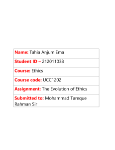 Ethics Assignment - Tahia Anjum Ema (212011038)