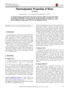 Arblaster2015 Article ThermodynamicPropertiesOfSilve