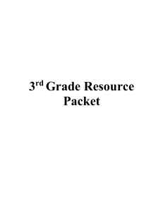 3rd Resource Packet
