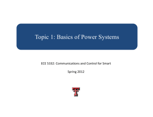 Smart Grid Topic 1 Power Systems