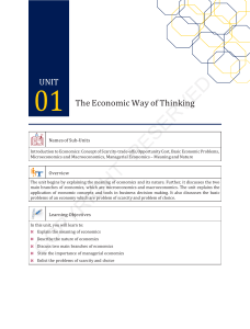 Principles of Economics and Markets