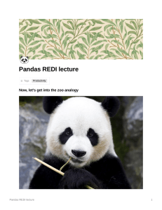 Introduction pandas in python