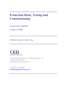 Protection Relay Testing & Commissioning Course