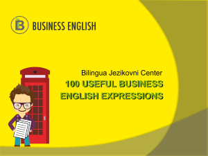 100 Useful Business English Expressions 100 Useful Business English Expressions