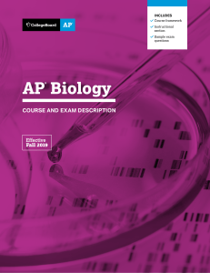 AP Bio course description