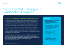 Cisco DevNet Training and Certification Program