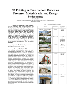 3D Printing in Construction