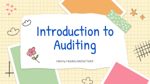 AUD339 - INTRO to AUDITING