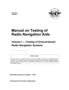 Radio Navigation Aids Testing Manual - ICAO Doc 8071