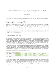 R Manual for NLP: Gift Card Analysis with Customer Reviews