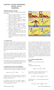 Laplace Transform & Inverse Transform Lecture Notes