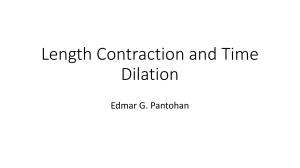 Time dilation and length contraction