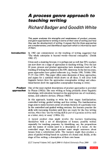 Process Genre by Badger and White - ELTJ Article (1)