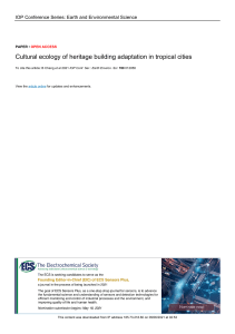 Cultural ecology of heritage building adaptation i