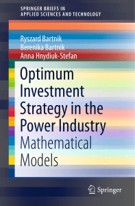 Optimum Investment Strategy in the Power Industry Mathematical Models