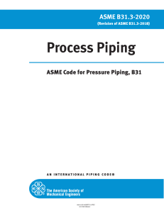 ASME B31.3 (2020) Process Piping