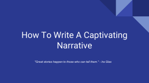 How To Write A Captivating Narrative